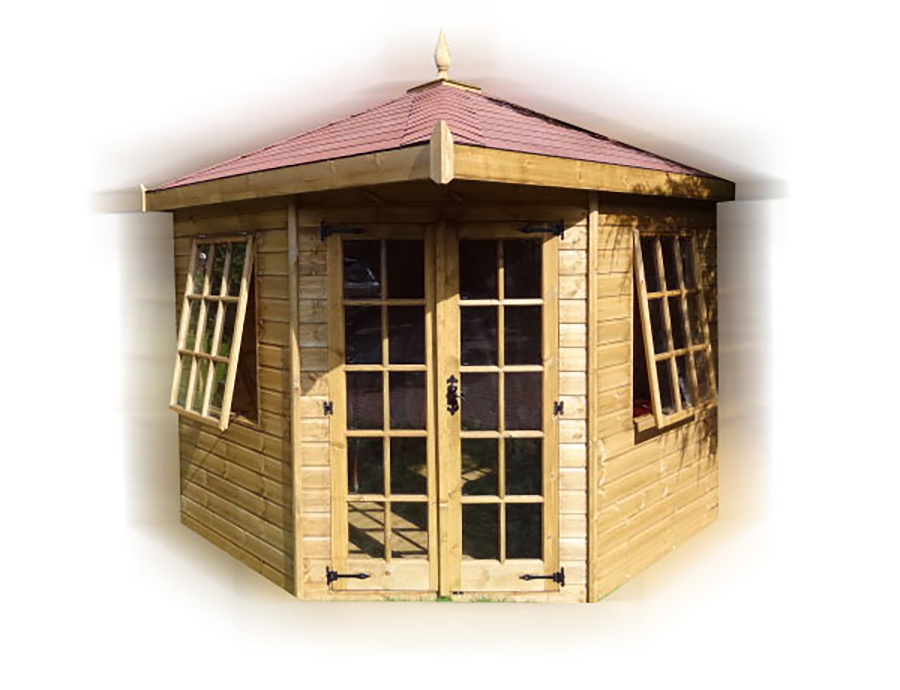 FPL8035 - Hipped Roof Corner Summerhouse