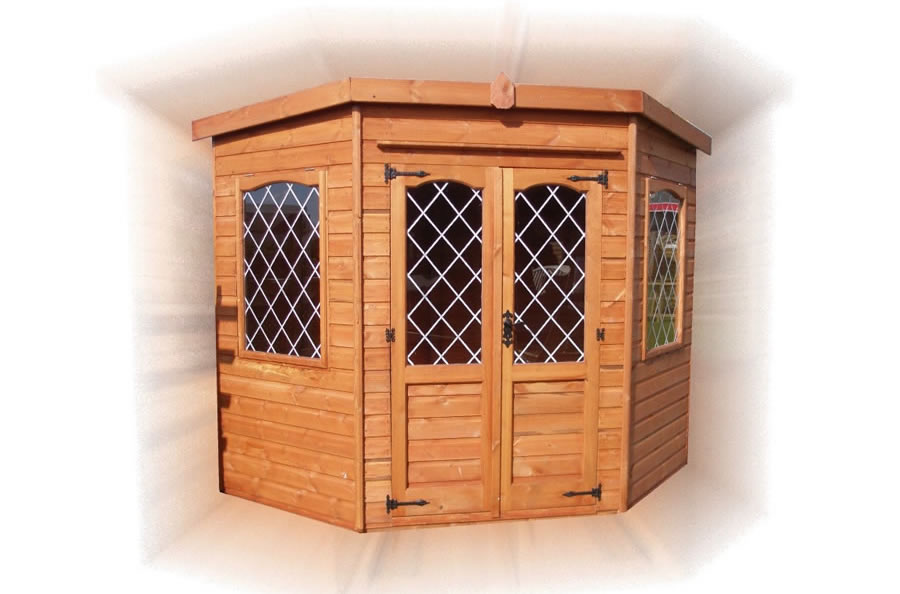 FPL8040 - Corner Summerhouse Leaded