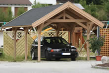 Bertsch Holzbau-Apex roof Carport 3052S Pic 2
