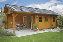 Bertsch Holzbau-Valentina Cabin 350x500 with 340 side roof Pic 1