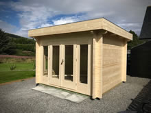 Bertsch Holzbau-Flat Roof Log Cabin 300x300 Pic 1