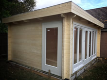 Bertsch Holzbau-Flat Roof Log Cabin 400x500 Pic 2