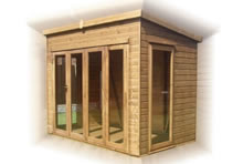 TGB-Pent Summerhouse with Folding Doors Pic 1