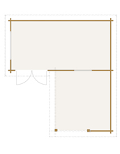 Bertsch Holzbau-Portland8 Cabin 500x250 with veranda Pic 5