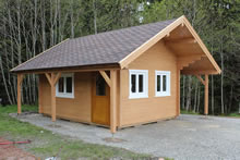 FPL9506 - Springfield Cabin 400x550 with side roofs and canopy