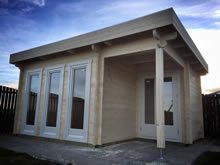 Bertsch Holzbau-Flat Roof Log Cabin 400x500 Pic 4