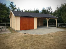 Bertsch Holzbau-Garage 600x400 with Carport 600x630 Pic 1