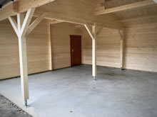 Bertsch Holzbau-Garage 600x400 with Carport 600x630 Pic 3