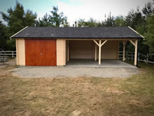 Bertsch Holzbau-Garage 600x400 with Carport 600x630 Pic 5