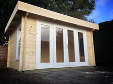 Bertsch Holzbau-Flat Roof Log Cabin 300x400 Pic 1