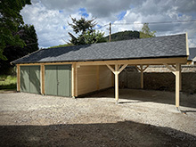 Bertsch Holzbau-Garage 600x600 with Carport 600x600 Pic 2