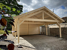 Bertsch Holzbau-Garage 600x600 with Carport 600x600 Pic 4